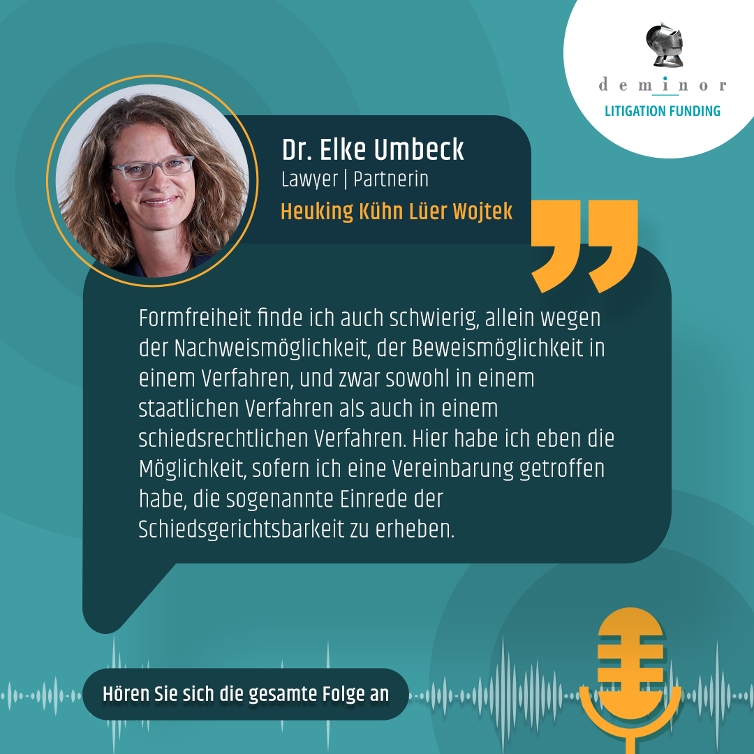 Litigation Funding Podcast Series mit Dr. Malte Stübinger und Dr Elke Umbeck  -