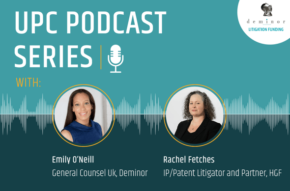 Deminor - UPC Podcast Blog Graphic - Rachel Fetches